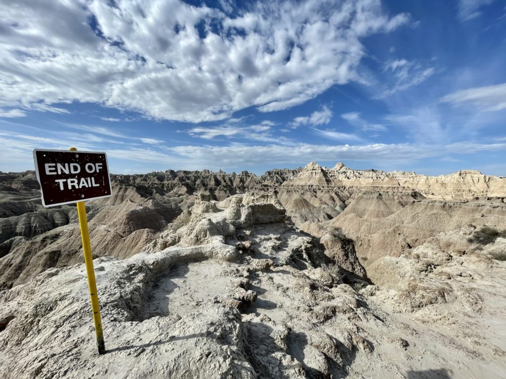 End of Door Trail in Badlands National Park